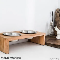 51 Degrees North Voerbak Teak High -Honden Benodigdheden Winkel 51 degrees north voerbak teak high 211097 1000 none