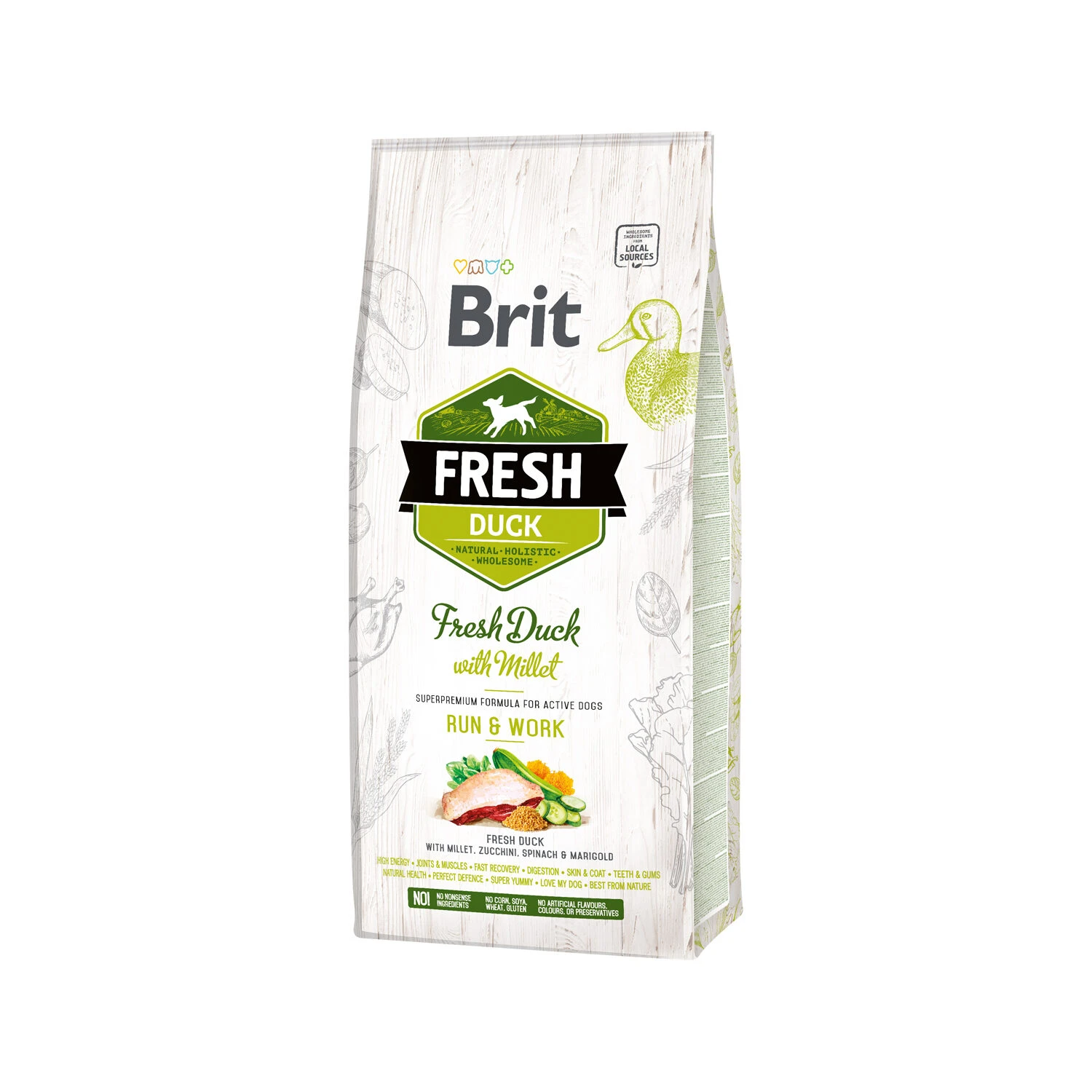Brit Fresh Duck With Millet - Active Run & Work - Afbeelding 2