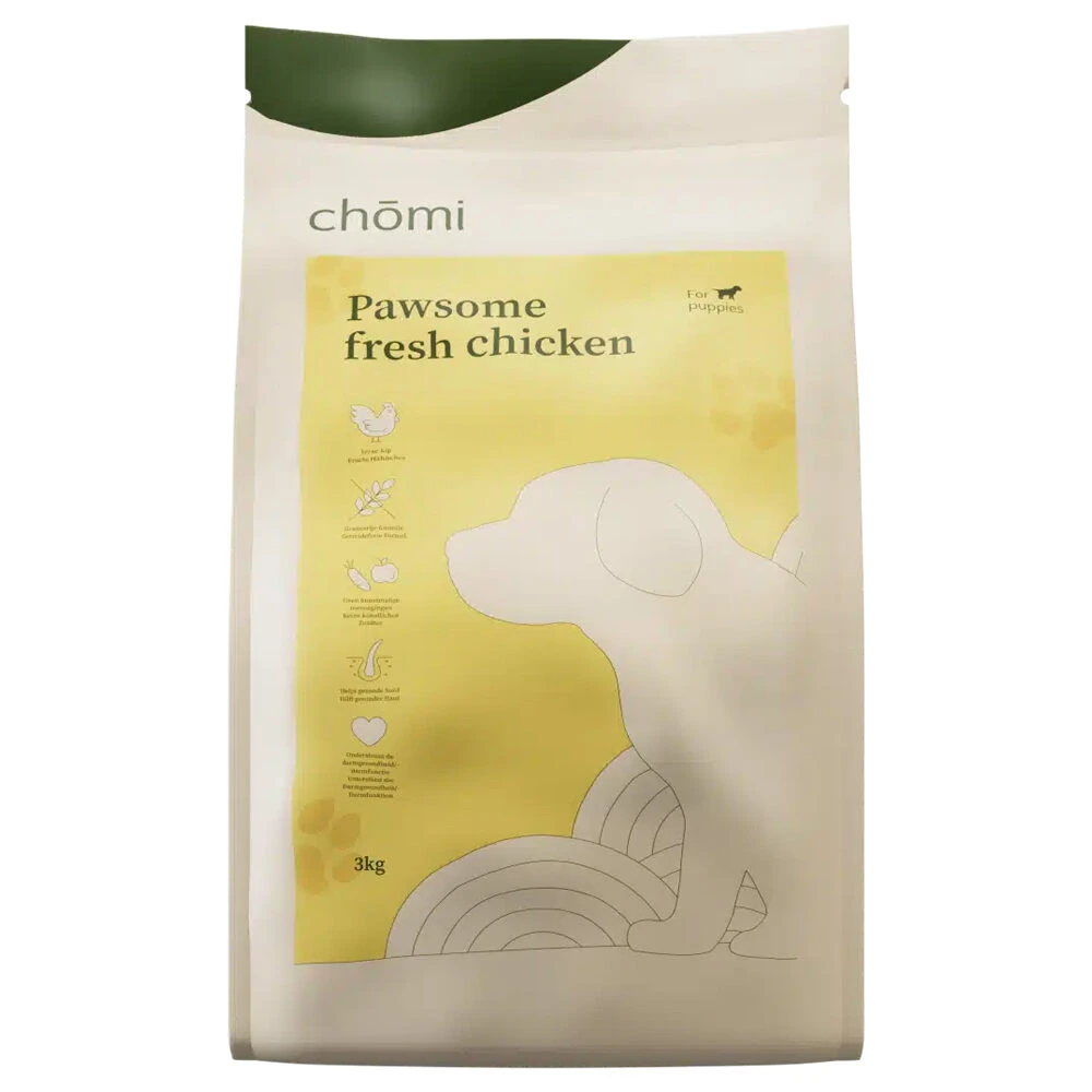 Chomi Puppy Dry Pawsome Fresh Chicken 3 Chomi Puppy Dry Pawsome Fresh Chicken - Afbeelding 3