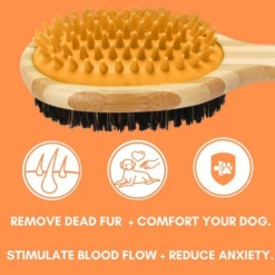 Dogslife Bamboo Dog Brush -Honden Benodigdheden Winkel dogslife bamboo dog brush 219804 0500 none