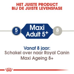 Royal Canin Maxi Adult 5+ - Hondenvoer -Honden Benodigdheden Winkel royal canin maxi adult 5 hondenvoer 144785 1000 none